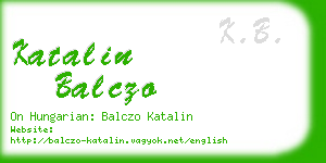 katalin balczo business card